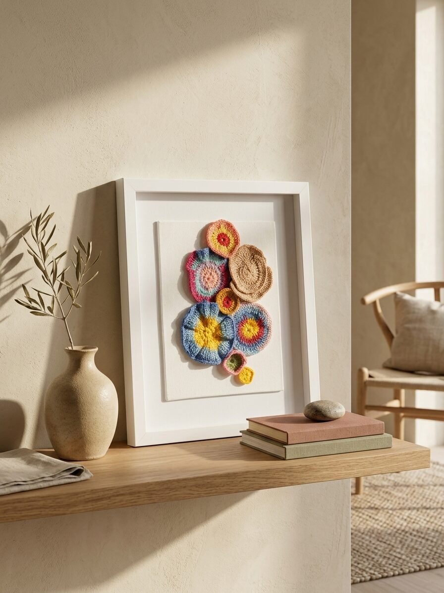Abstract Circles artwork featuring geometric shapes, circular patterns, and modern artistic details