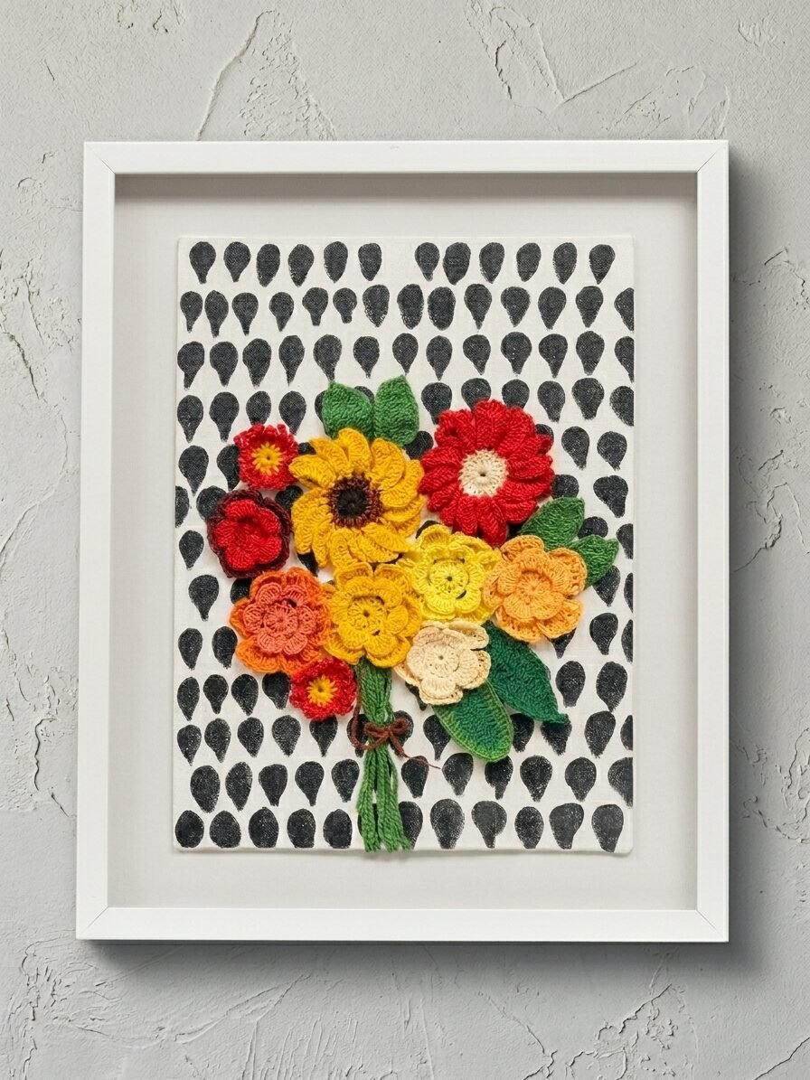 Bouquet Crochet Wall Art