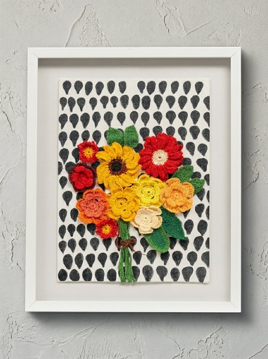 Bouquet Crochet Wall Art