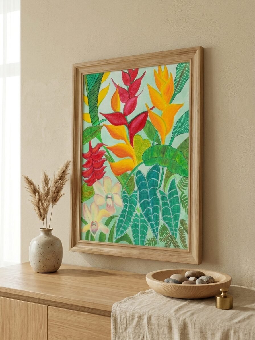 Creative nature illustration featuring botanical elements and garden inspired beauty