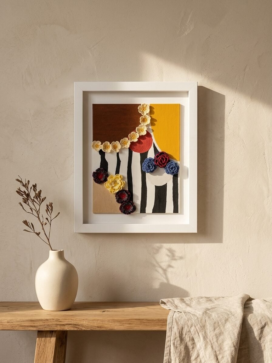 Handmade botanical artwork showcasing elegant leaves, floral elements, and creative designs