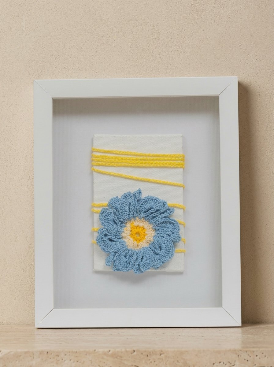 Blue Solace Crochet Wall Art