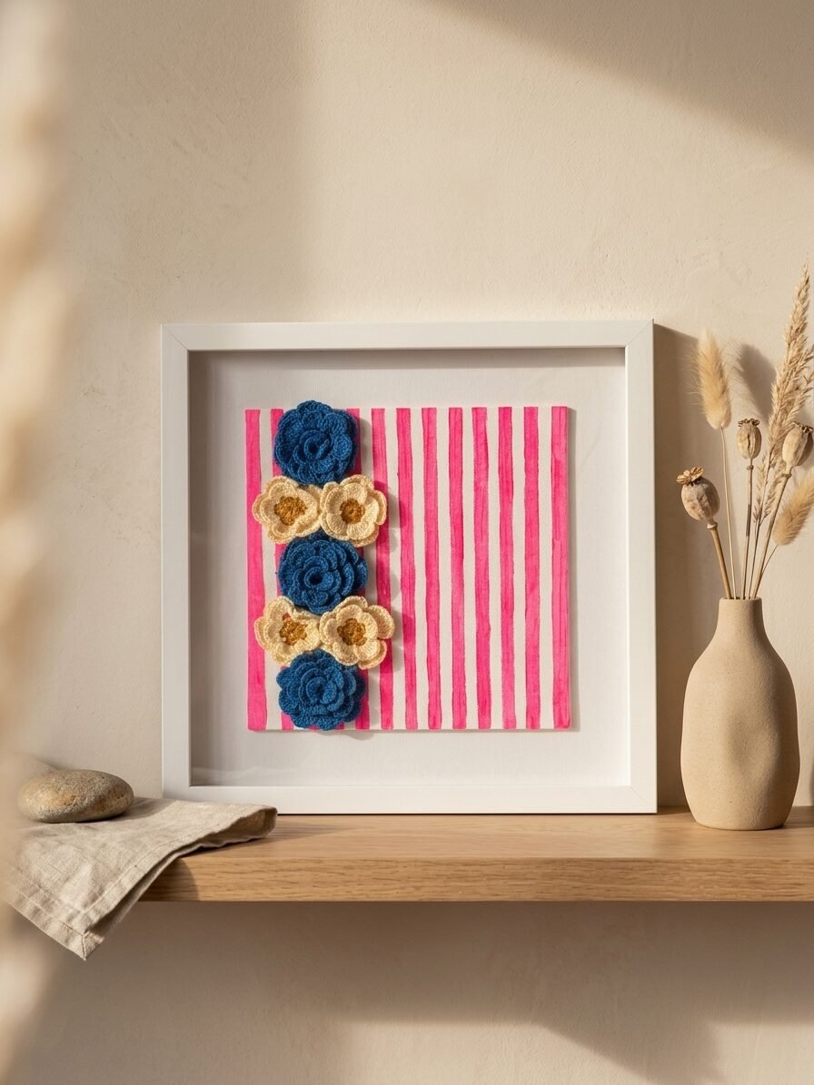 Handmade floral artwork showcasing beautiful plants, flowers, and nature inspired patterns