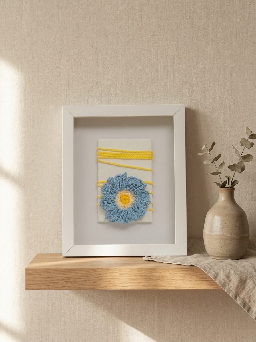 Blue Solace artwork featuring calming blue tones, abstract patterns, and artistic details