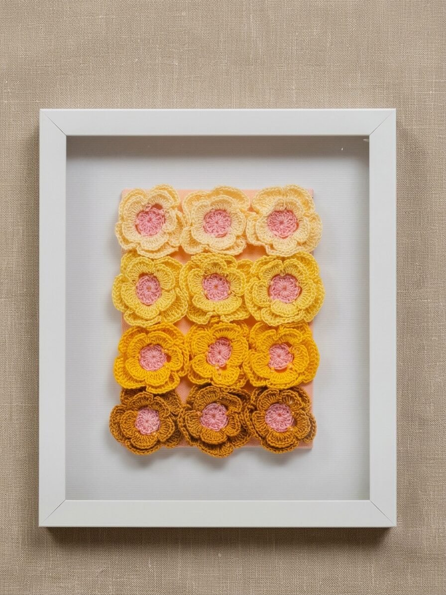 Buttercup Glow Crochet Wall Art