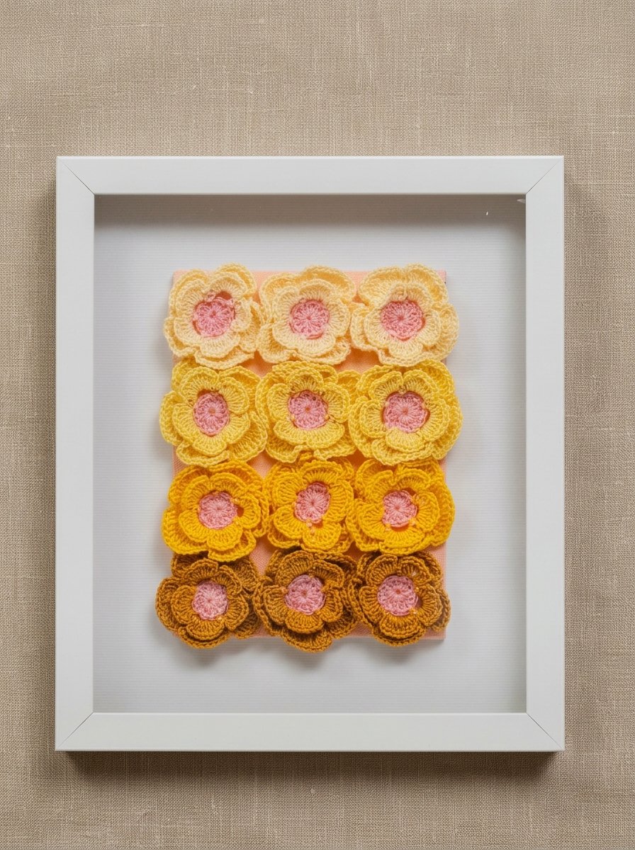 Buttercup Glow Crochet Wall Art