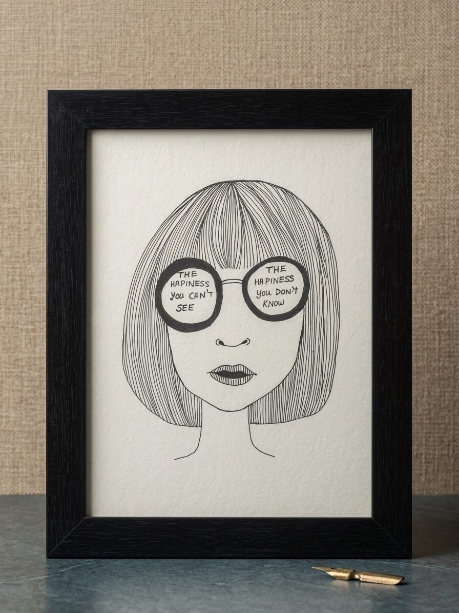 Behind the Lens Minimalist Line Art