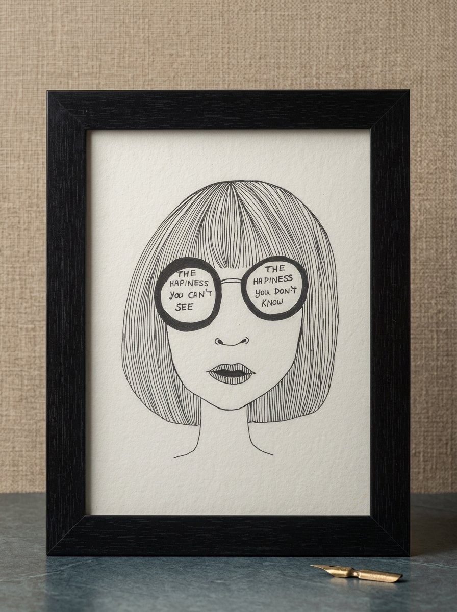 Behind the Lens Minimalist Line Art