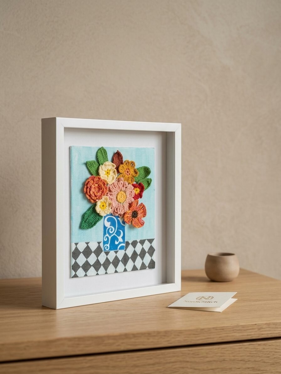 Canvas in Bloom artwork featuring blooming flowers, botanical elements, and artistic details