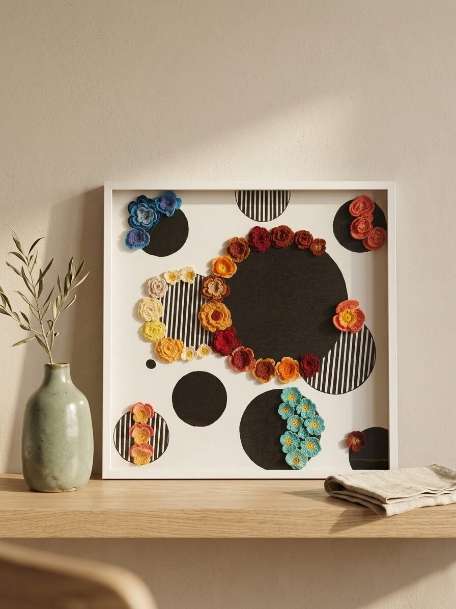 Circles of Bloom artwork featuring floral patterns, blooming flowers, and creative circular designs