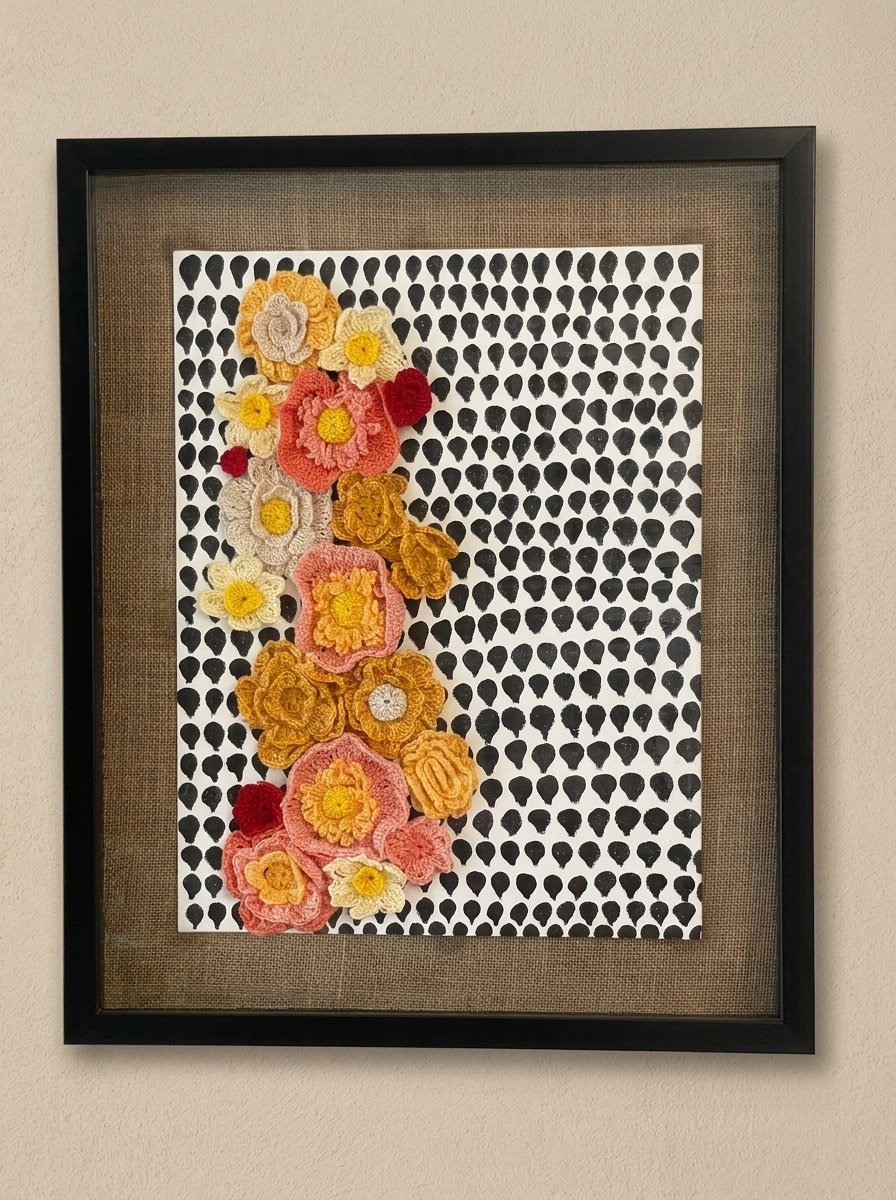 Unique crochet artwork representing creativity, warmth, and handmade beauty