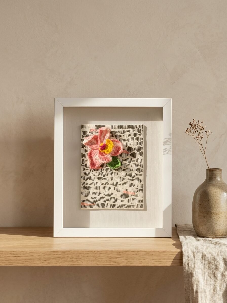 Doodle Orchid artwork featuring hand drawn orchid flowers, floral patterns, and creative details