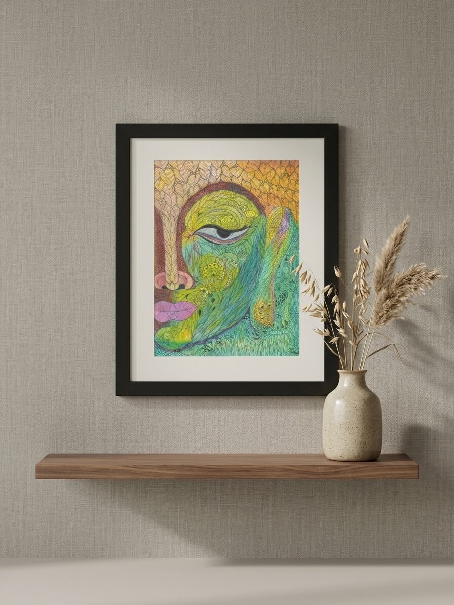 Handmade nature artwork showcasing garden inspired beauty and creative design