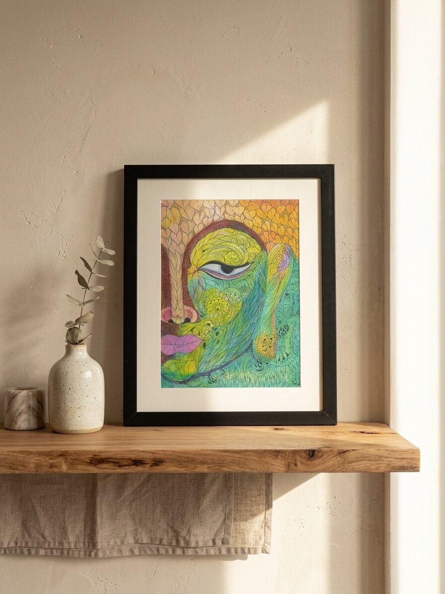Eden's Eye artwork featuring botanical elements, nature patterns, and artistic details
