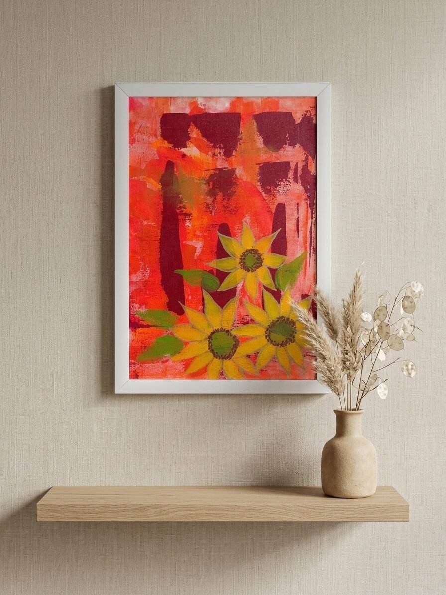 Summer inspired handmade artwork showcasing nature, beauty, and vibrant expressions