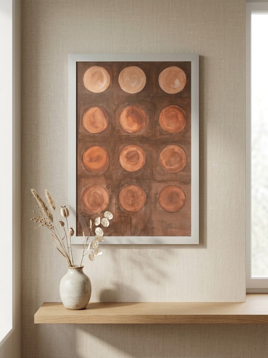 Decorative illusion artwork with unique shapes and artistic textures