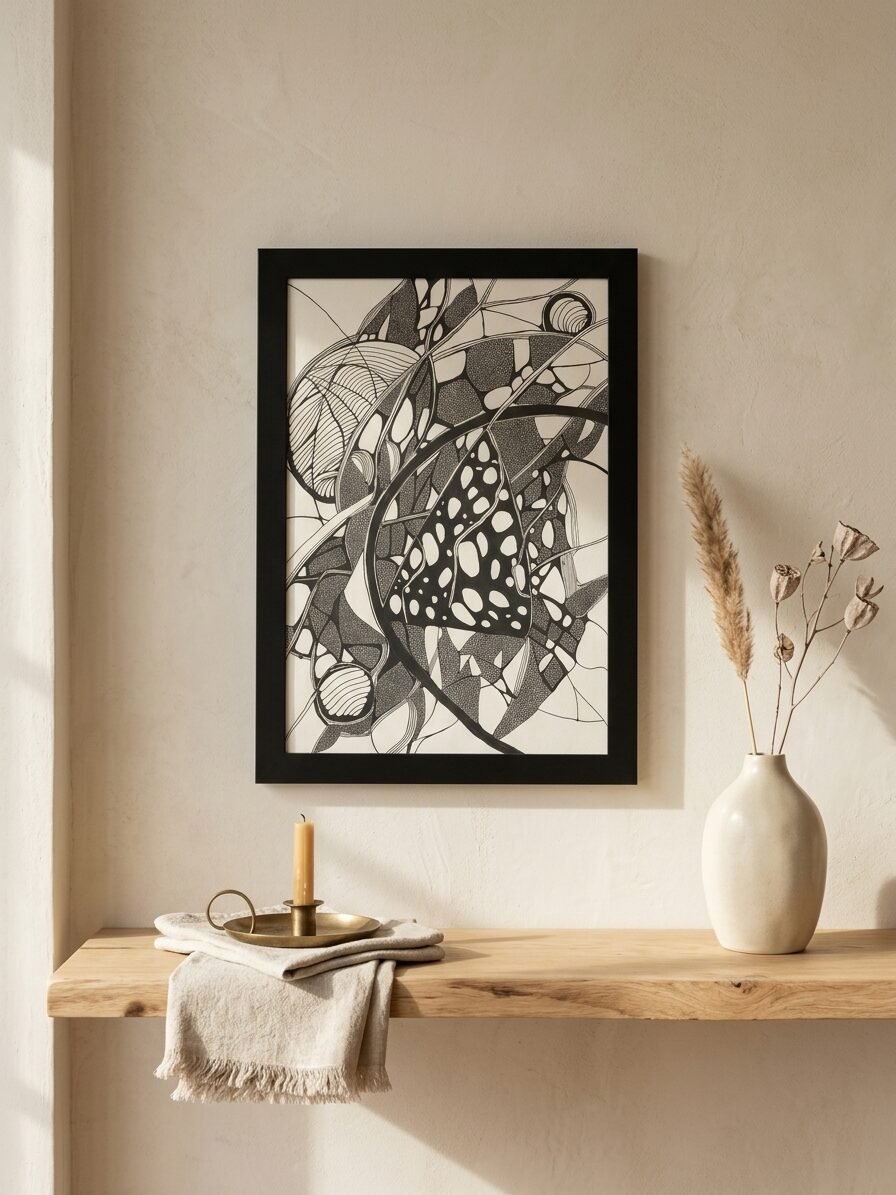 Entwine artwork featuring flowing patterns, abstract forms, and creative artistic details