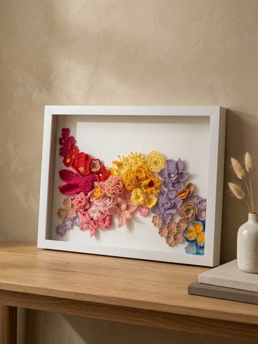 Botanical artwork inspired by blooming flowers and graceful natural movement