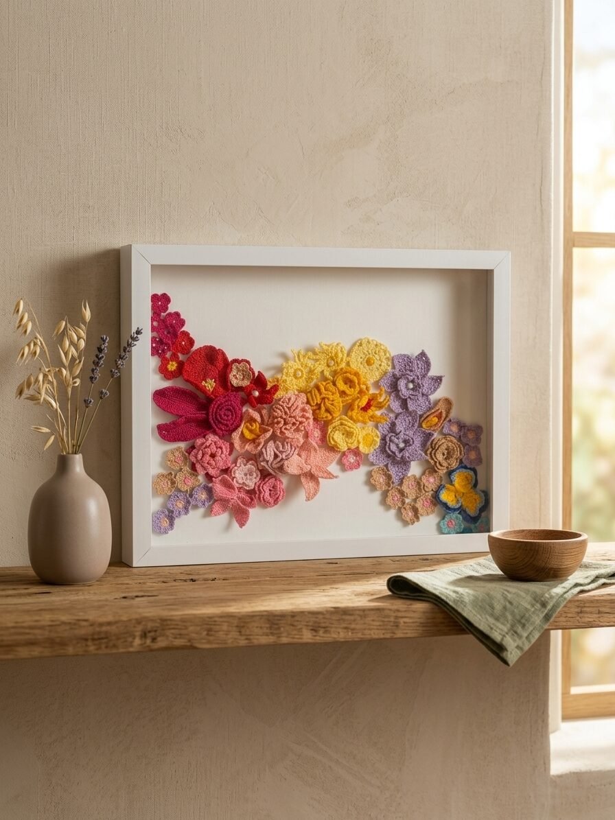 Floral Cascade artwork featuring flowing flowers, botanical elements, and artistic details