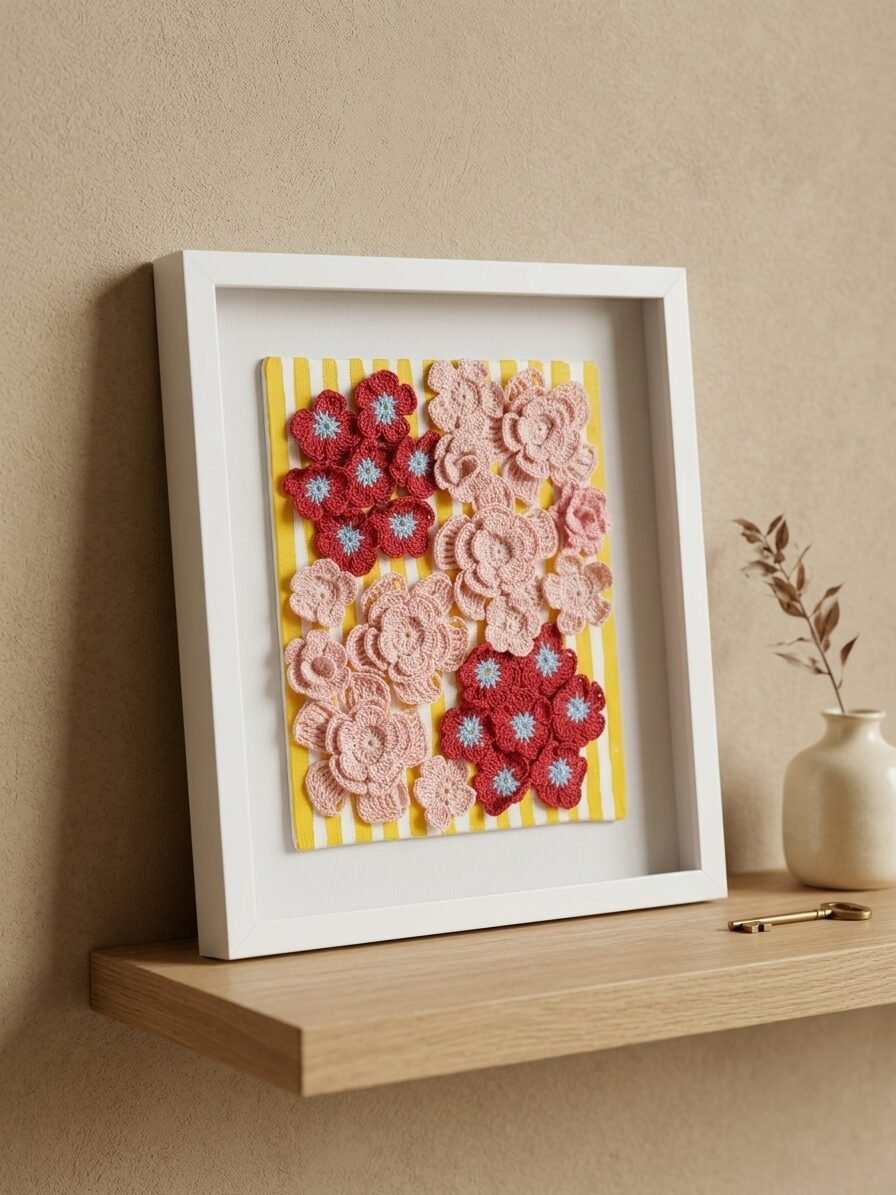 Creative flower illustration featuring a vibrant garden with natural patterns