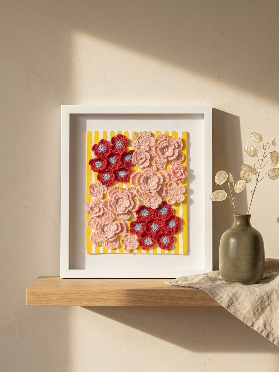 Flower Garden artwork featuring colorful flowers, botanical elements, and artistic details