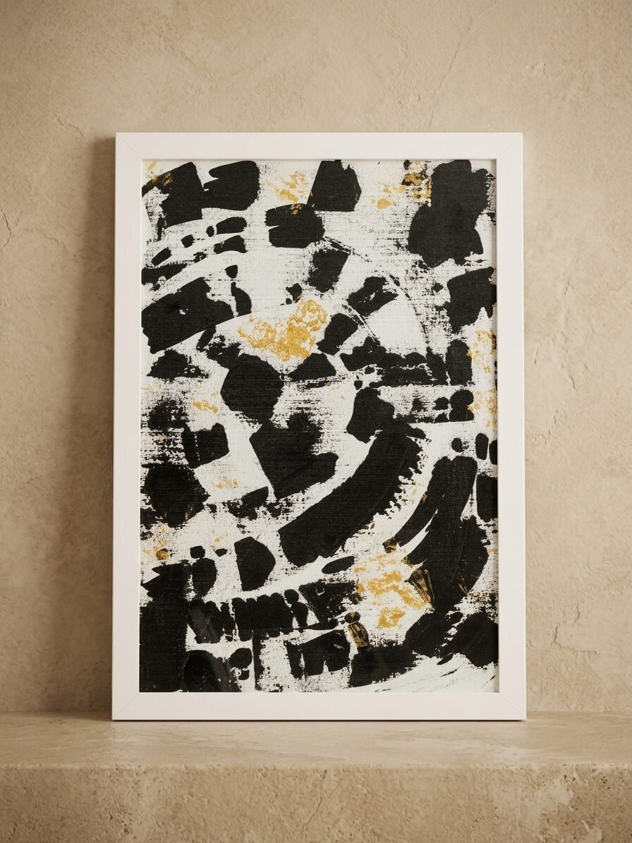 Golden Chaos Abstract Wall Art by Lilium and Loft