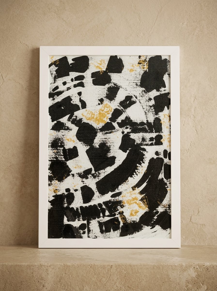 Golden Chaos Abstract Wall Art by Lilium and Loft