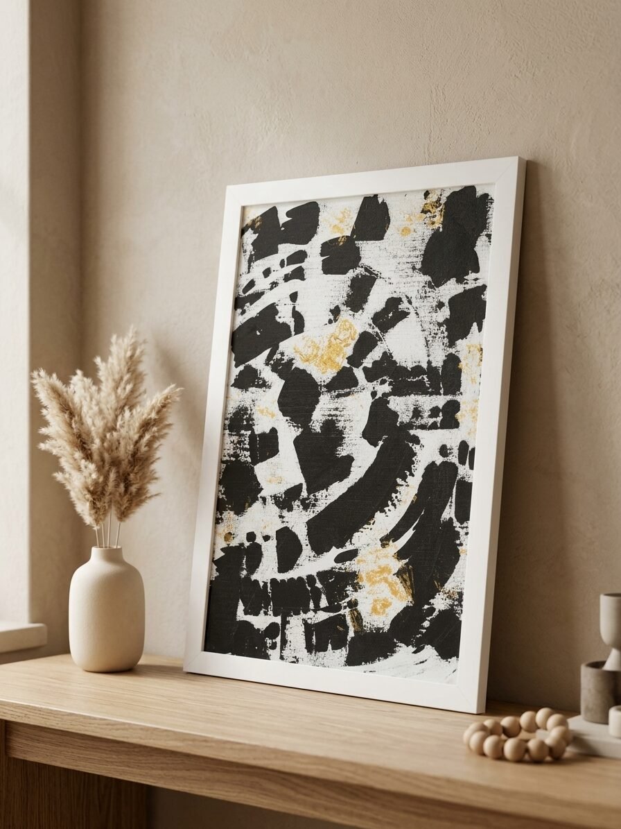 Abstract illustration inspired by golden colors, energy, and visual harmony