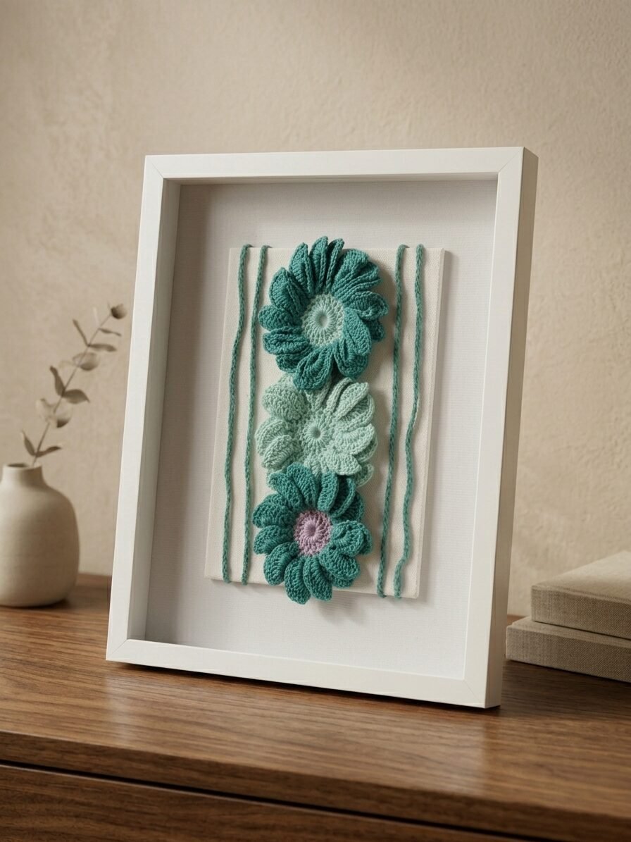 Green Flower artwork featuring green petals, botanical elements, and elegant artistic details