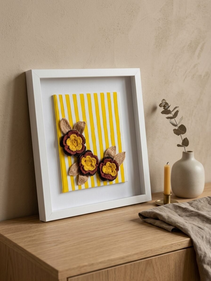 Handmade abstract artwork showcasing luxurious golden elements and creative design
