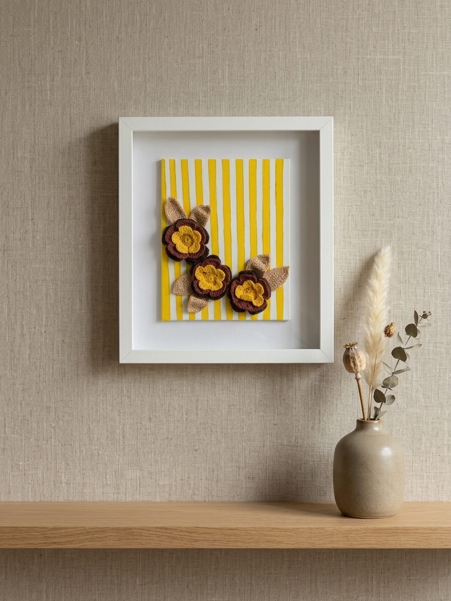 Handmade abstract artwork showcasing luxurious golden elements and creative design