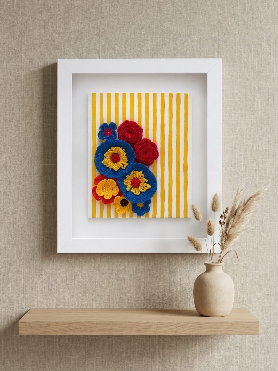 Indigo Petals artwork featuring elegant blue flowers, floral patterns, and artistic details