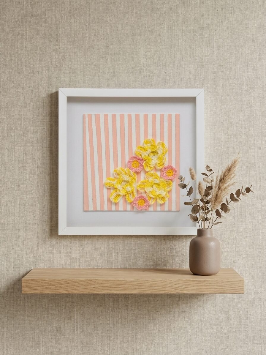 Creative floral illustration featuring lemon blossoms and botanical patterns