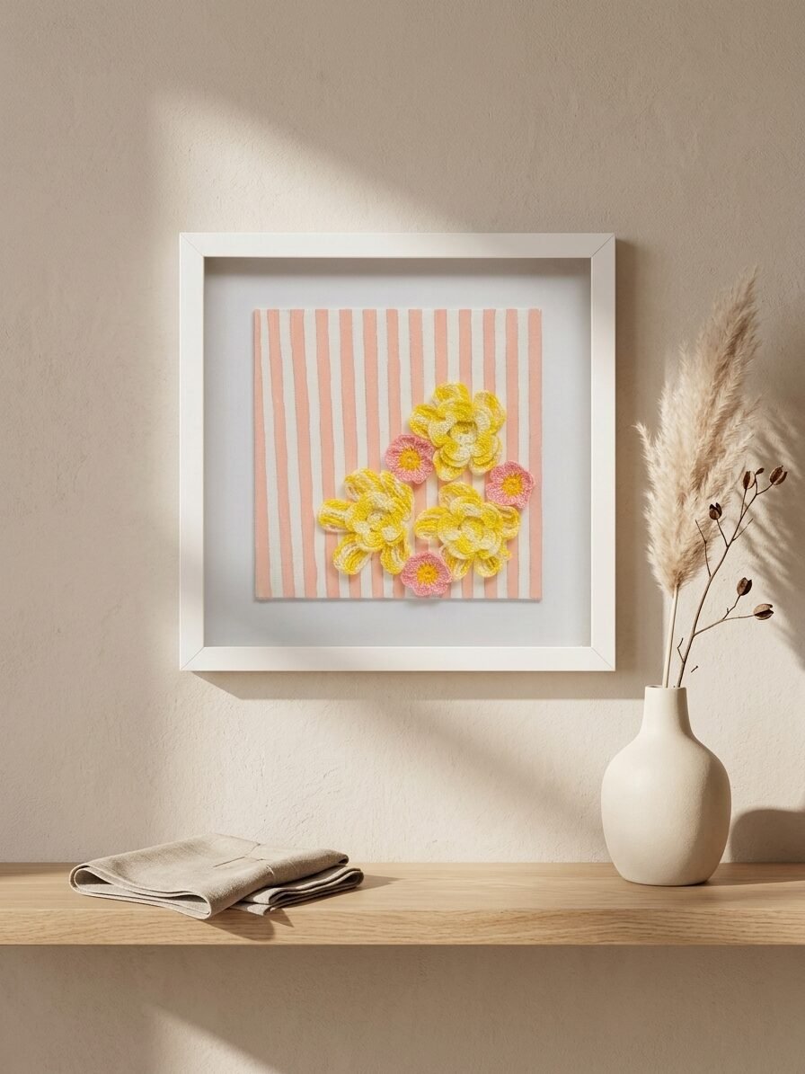 Lemon Blossom artwork featuring yellow flowers, botanical elements, and fresh artistic details