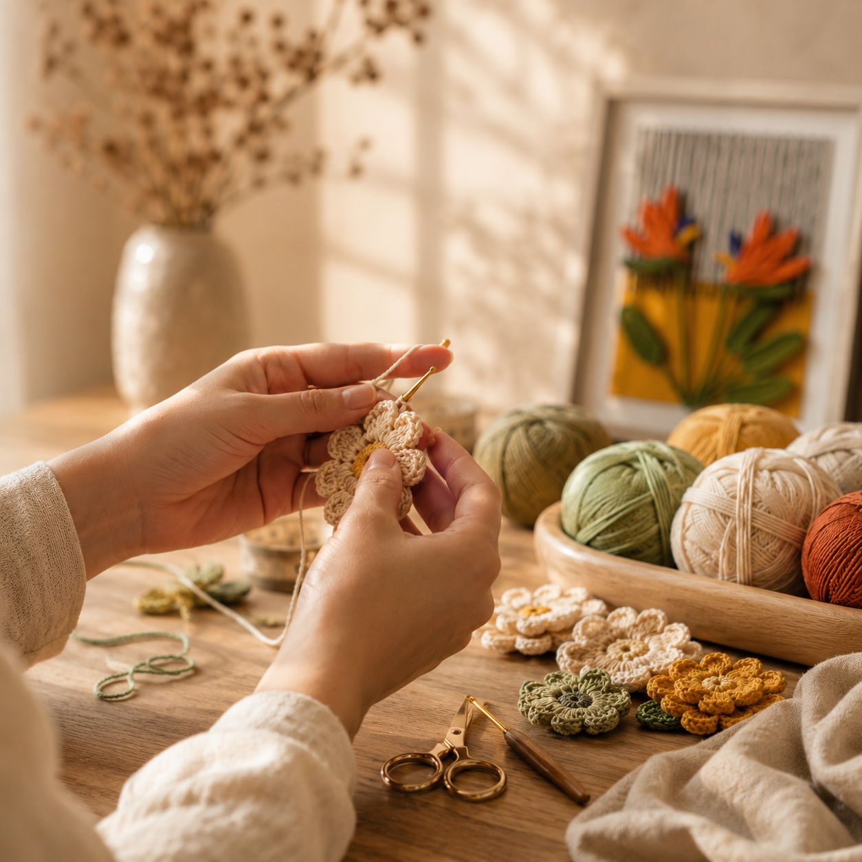 Our Story image representing handcrafted home décor and artisan craftsmanship.