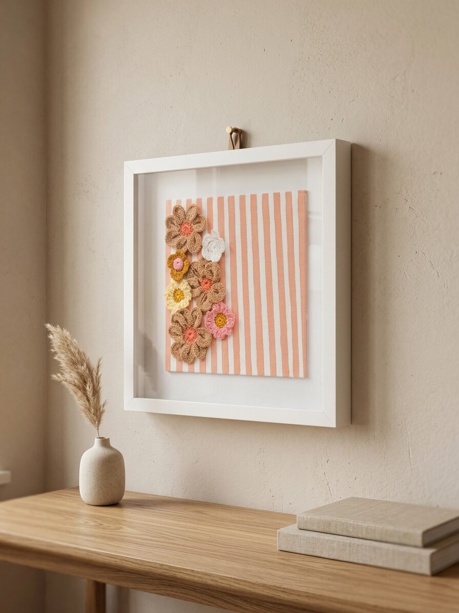 Creative flower illustration featuring peach colored blooms and botanical elements