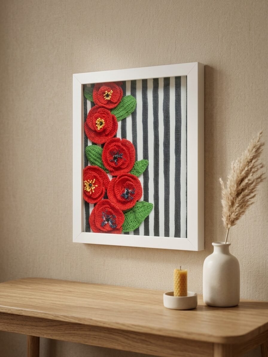 Creative floral illustration featuring red poppies and nature inspired design