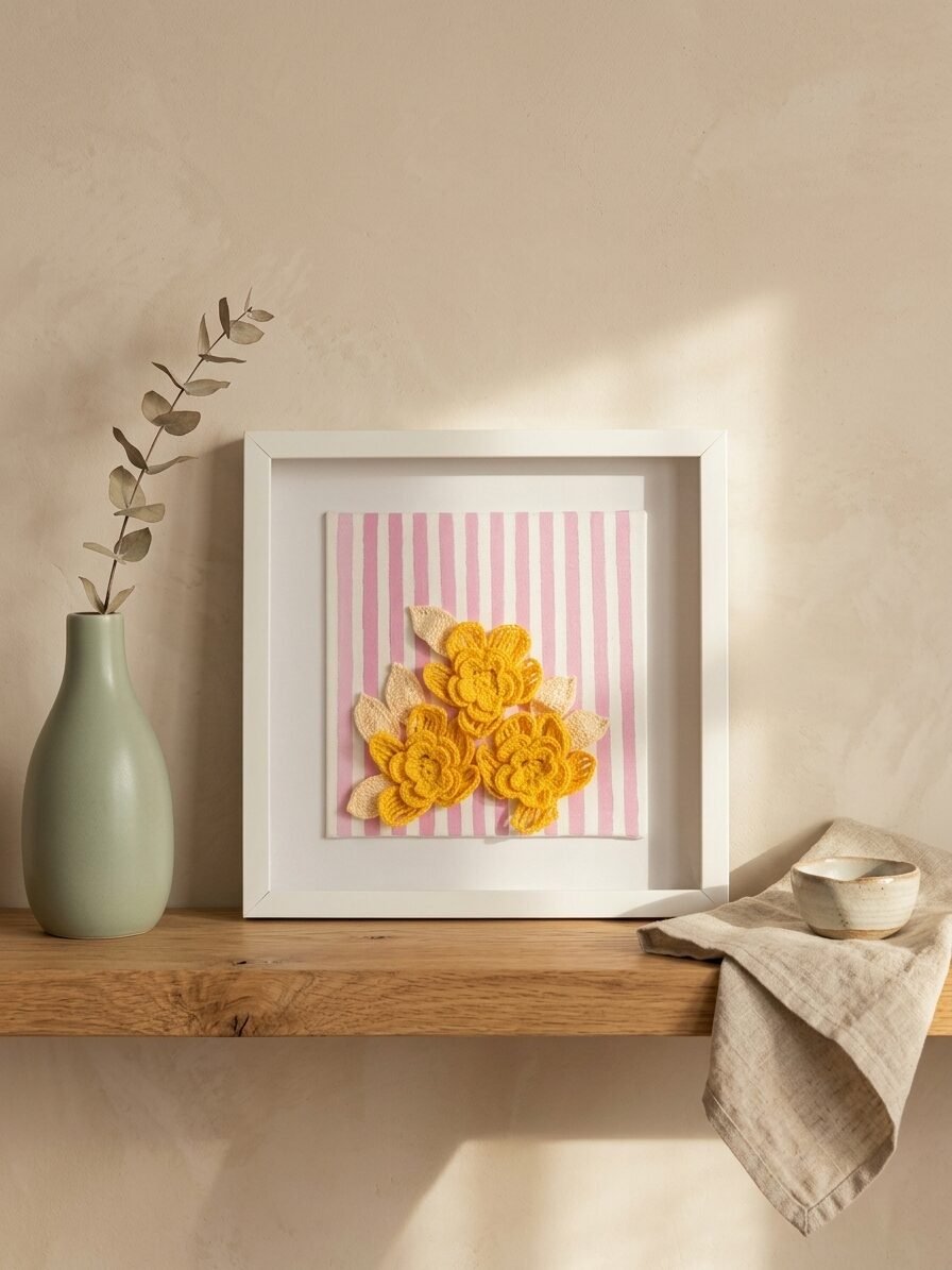 Pink Petal Glow artwork featuring soft pink flowers, delicate petals, and artistic details