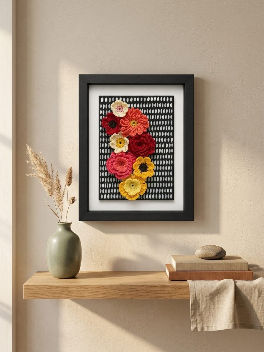 Handmade floral artwork showcasing blooming petals and nature inspired designs