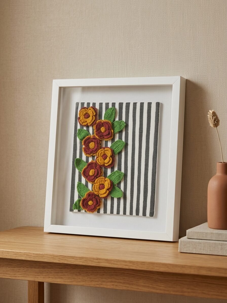 Handmade rustic artwork showcasing earthy patterns and organic design elements