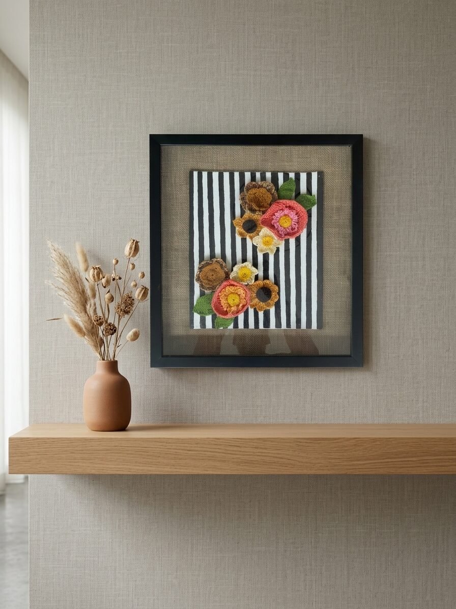 Rustic Blossom artwork featuring floral patterns, natural textures, and handmade artistic details