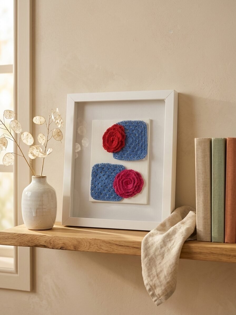 Rosette Duo artwork featuring two rose flowers, floral patterns, and elegant artistic details
