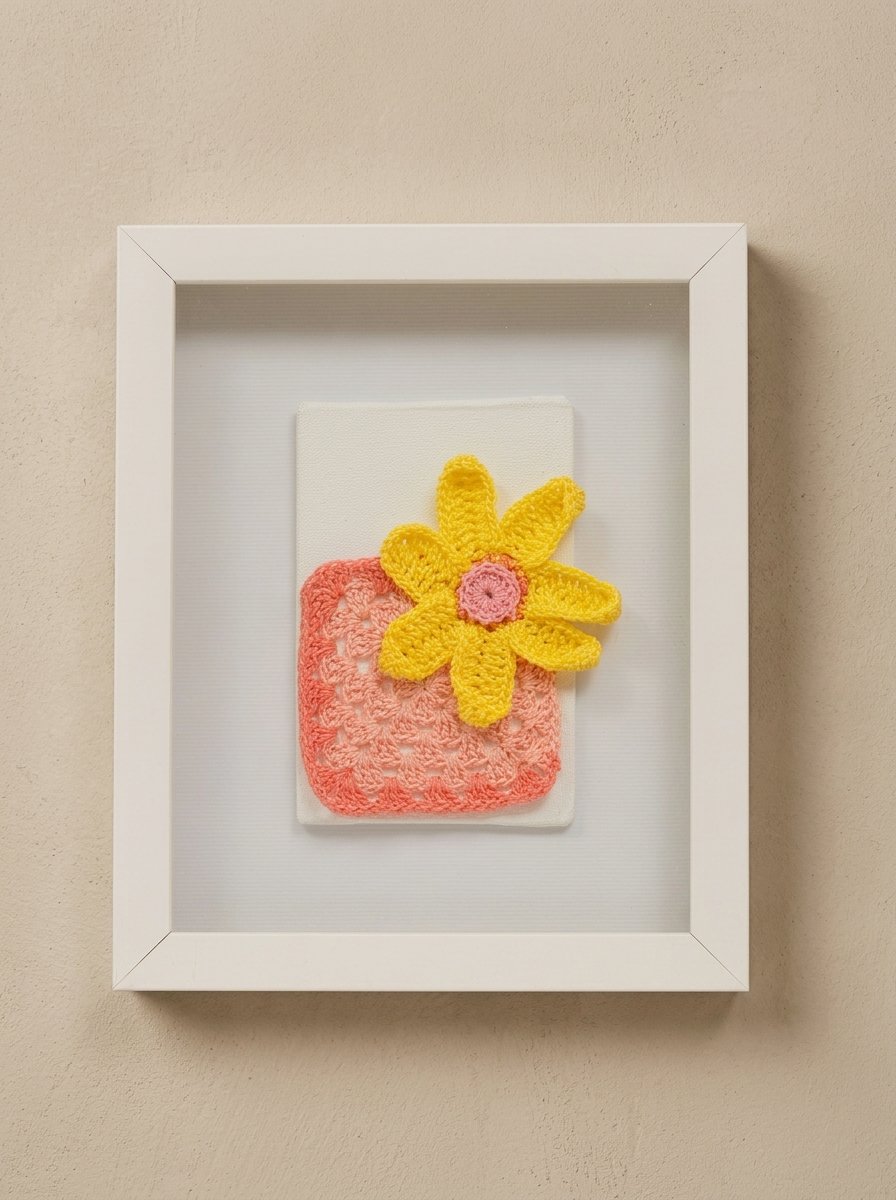 Sunbloom Crochet Wall Art