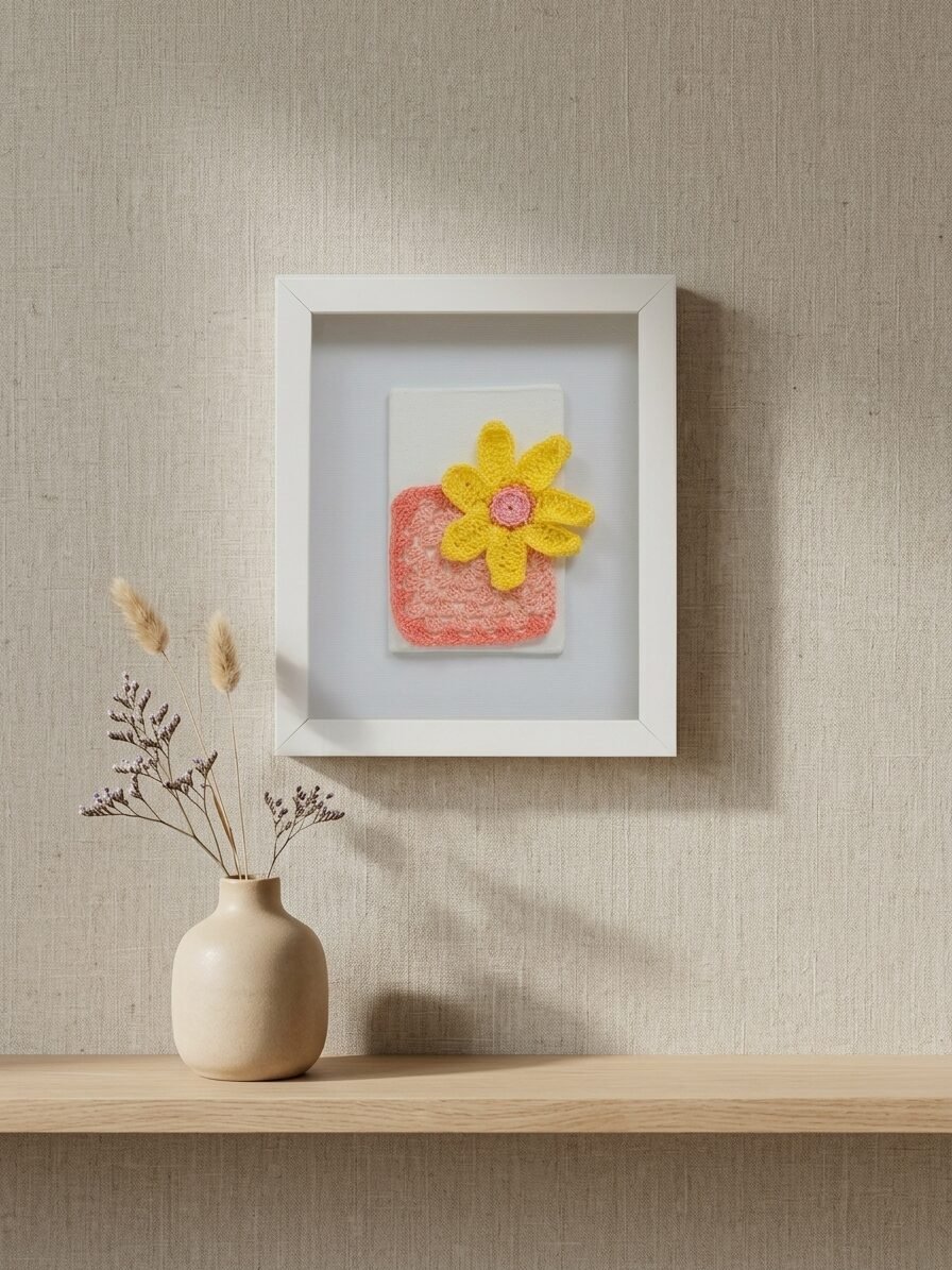 Handmade floral artwork showcasing radiant blooms and natural beauty