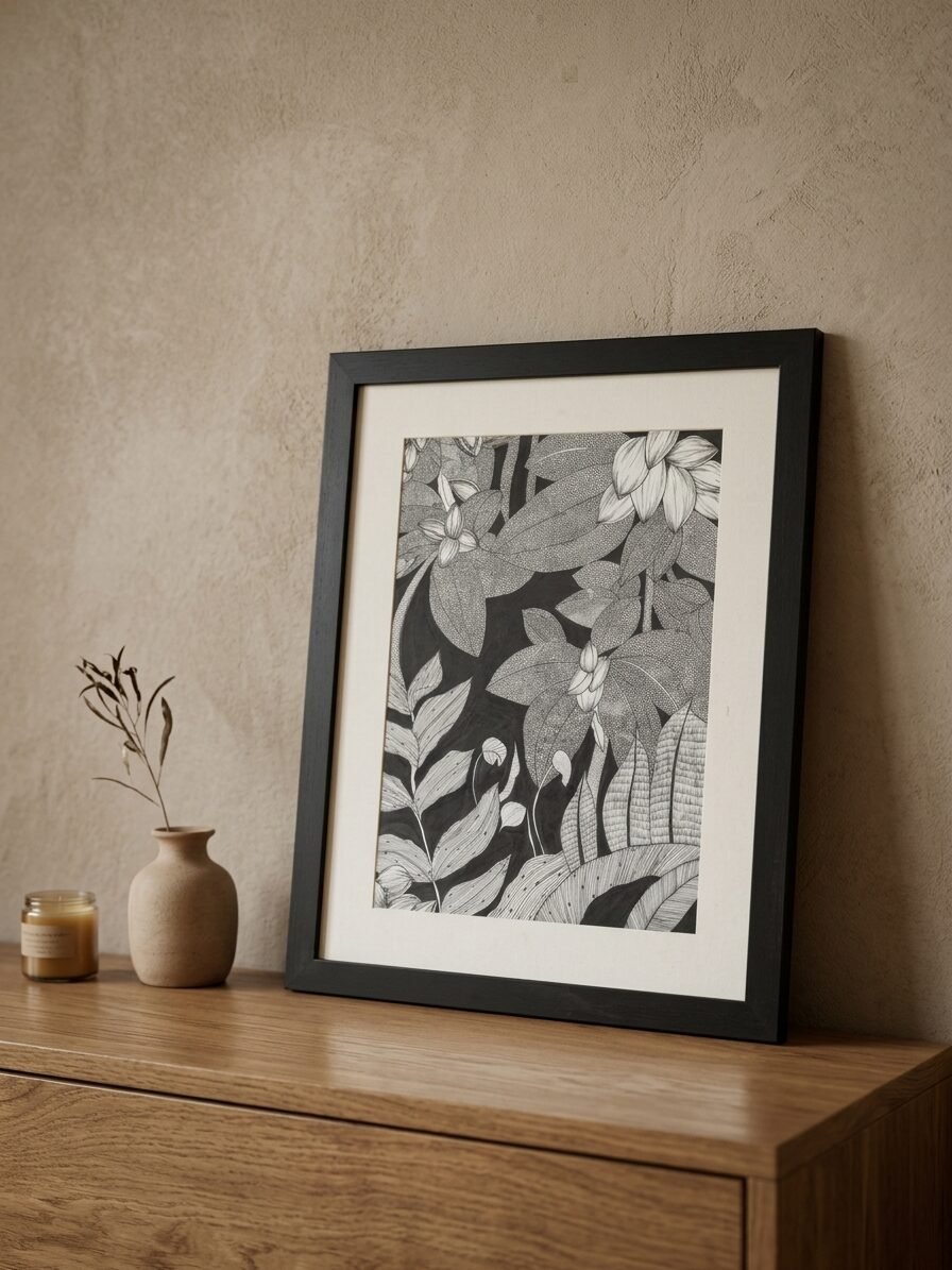 Forest inspired illustration featuring botanical elements and natural beauty