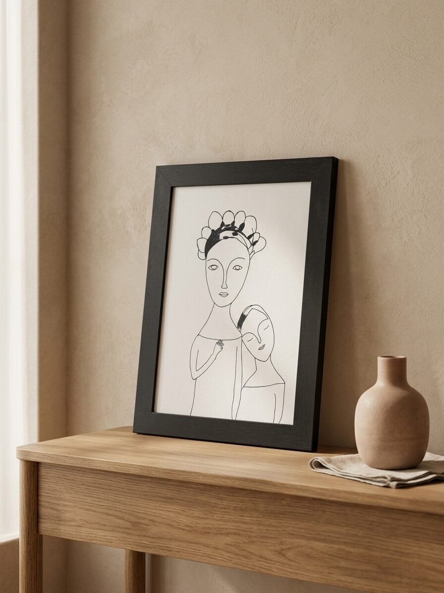 Nature inspired illustration showcasing serenity, harmony, and relaxation