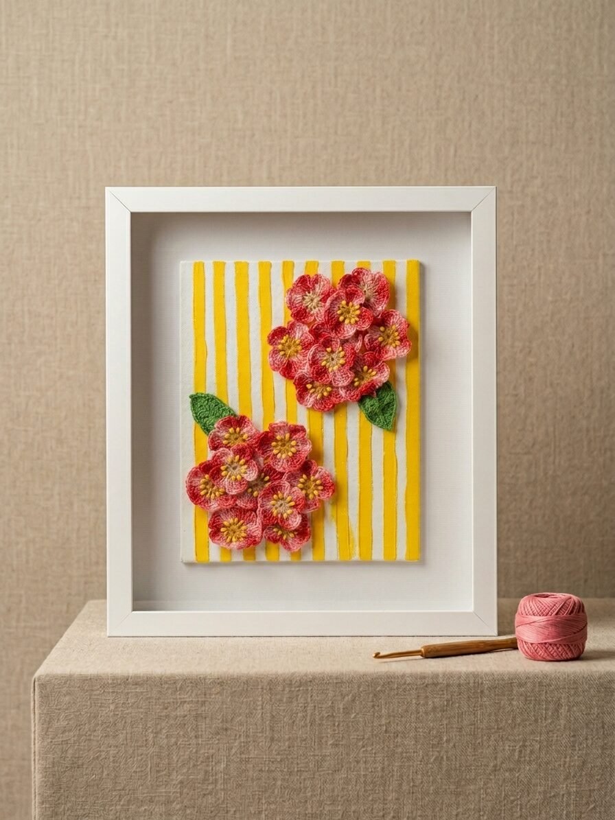 Sunstripe Crochet Wall Art