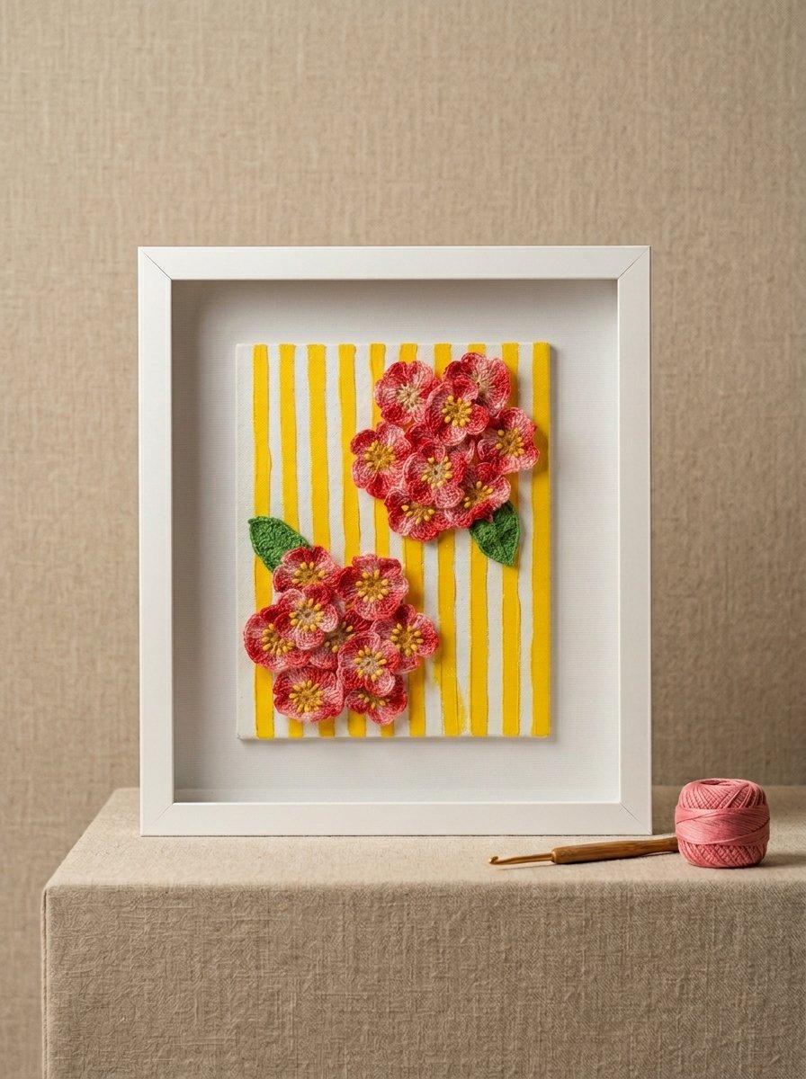 Sunstripe Crochet Wall Art