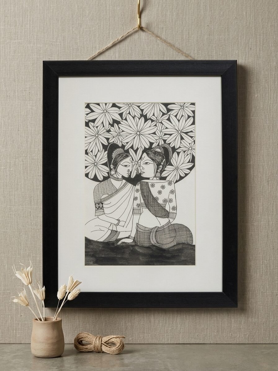 Tribes wall art with decorative patterns and handcrafted details