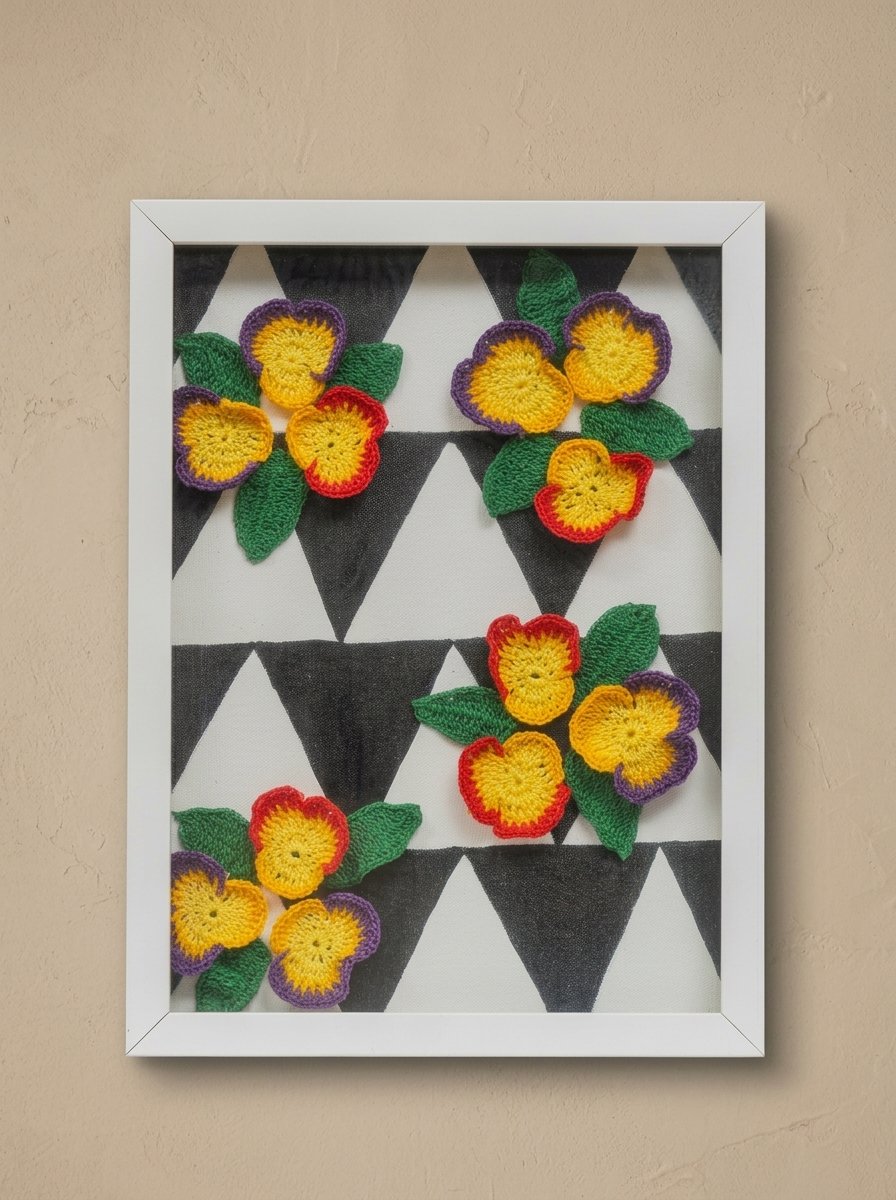 Triflora Crochet Wall Art